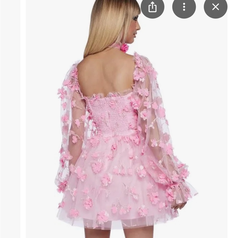 Long sleeved mini dress - Picture 4 of 13